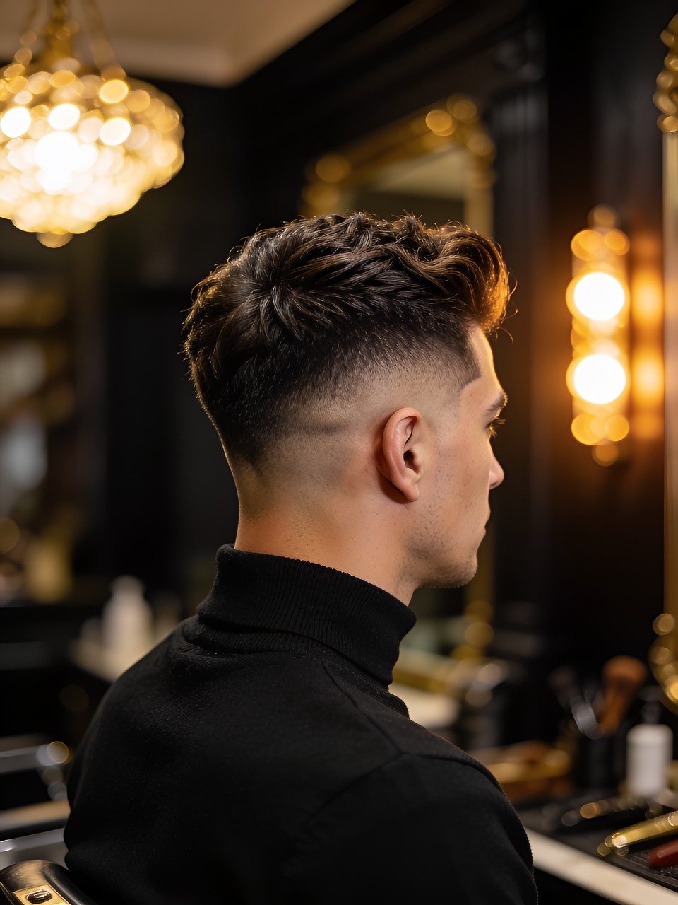 Mid Skin Fade mit Quiff